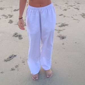 White beach pants